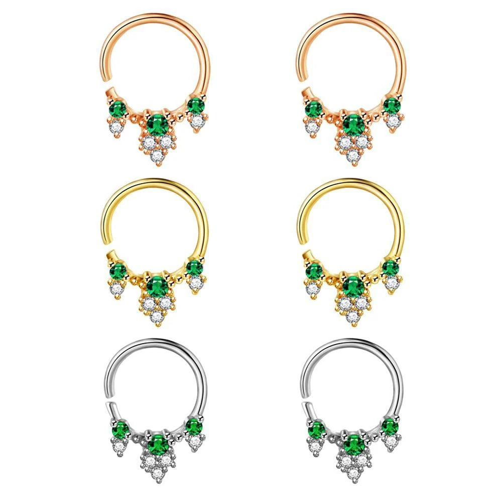 Jewelry Nose Ring Diamond No Hole Nose Fake Nose Ring