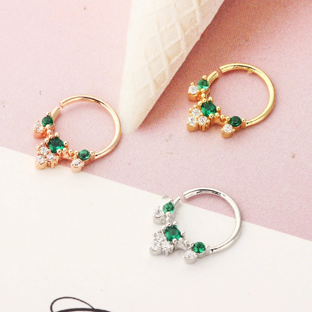 Jewelry Nose Ring Diamond No Hole Nose Fake Nose Ring